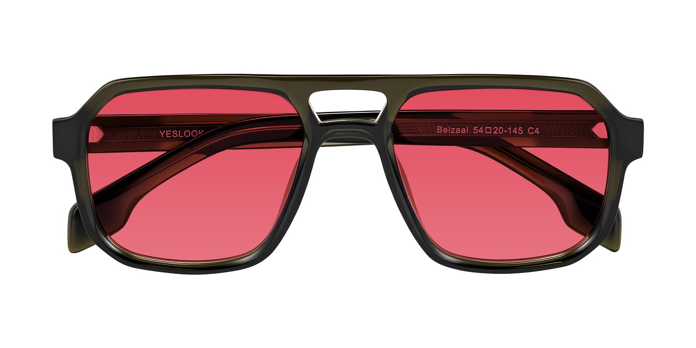 Beizaai - Translucent Olive Gray Tinted Sunglasses