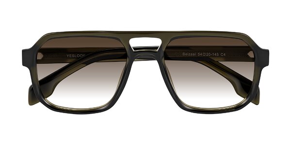 Front of Beizaai in Translucent Olive Gray