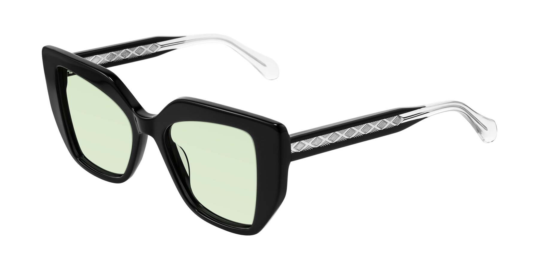 Angle of Arctic in Black with Light Green Tinted Lenses