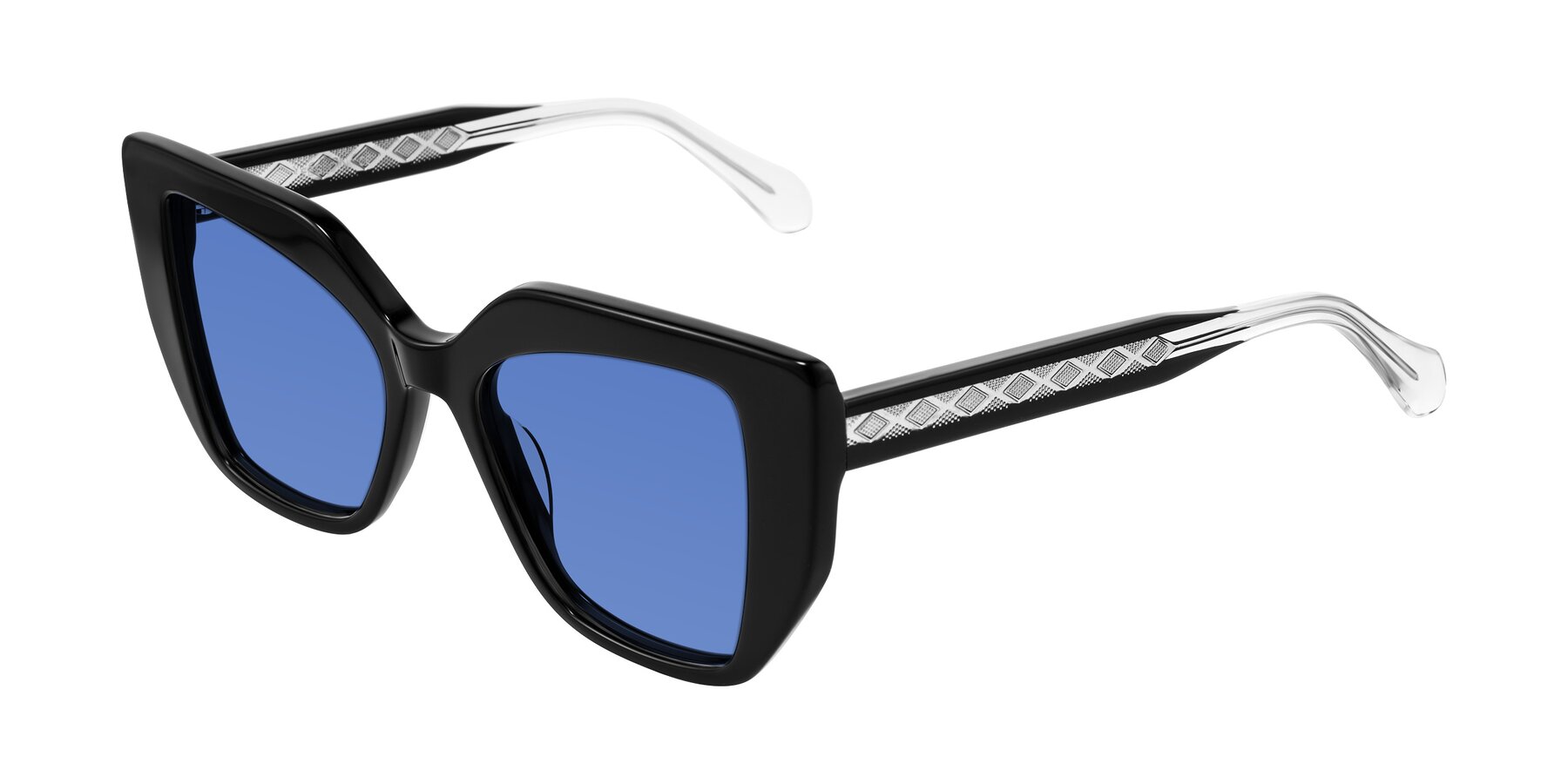 Angle of Arctic in Black with Blue Tinted Lenses