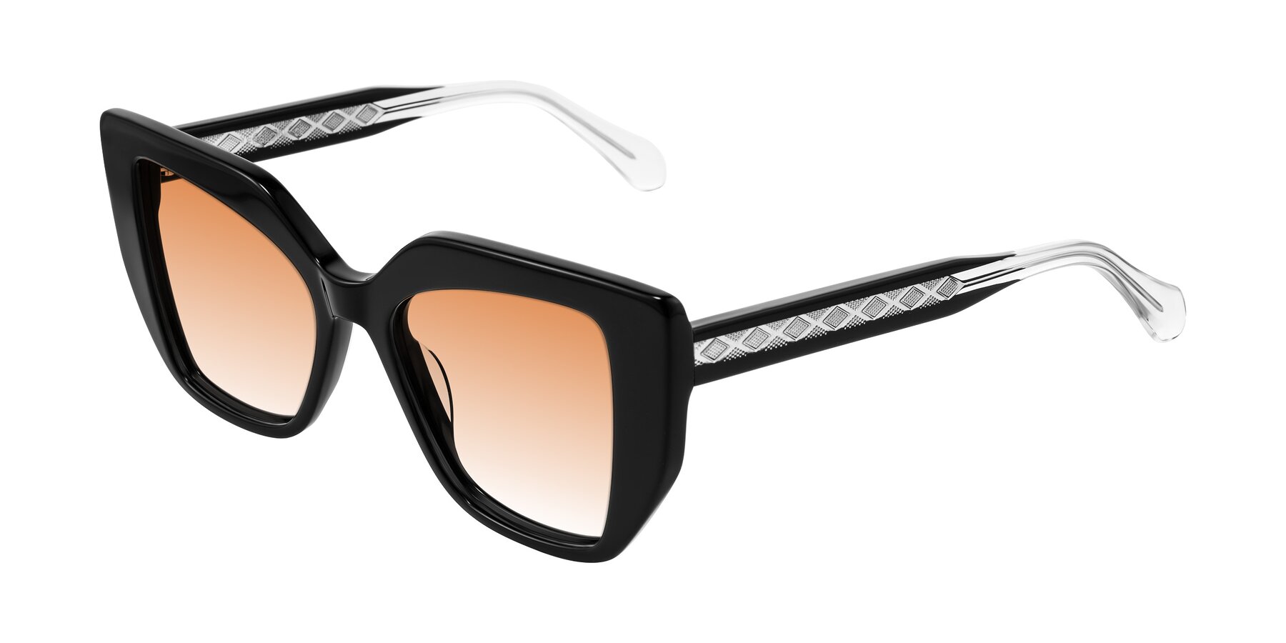 Angle of Arctic in Black with Orange Gradient Lenses