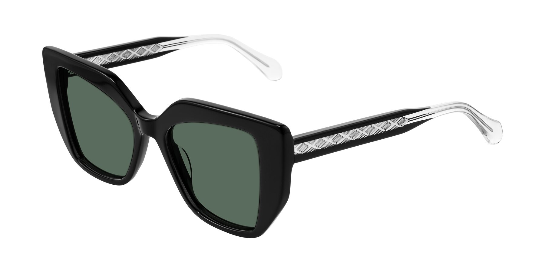 Angle of Arctic in Black with Green Polarized Lenses