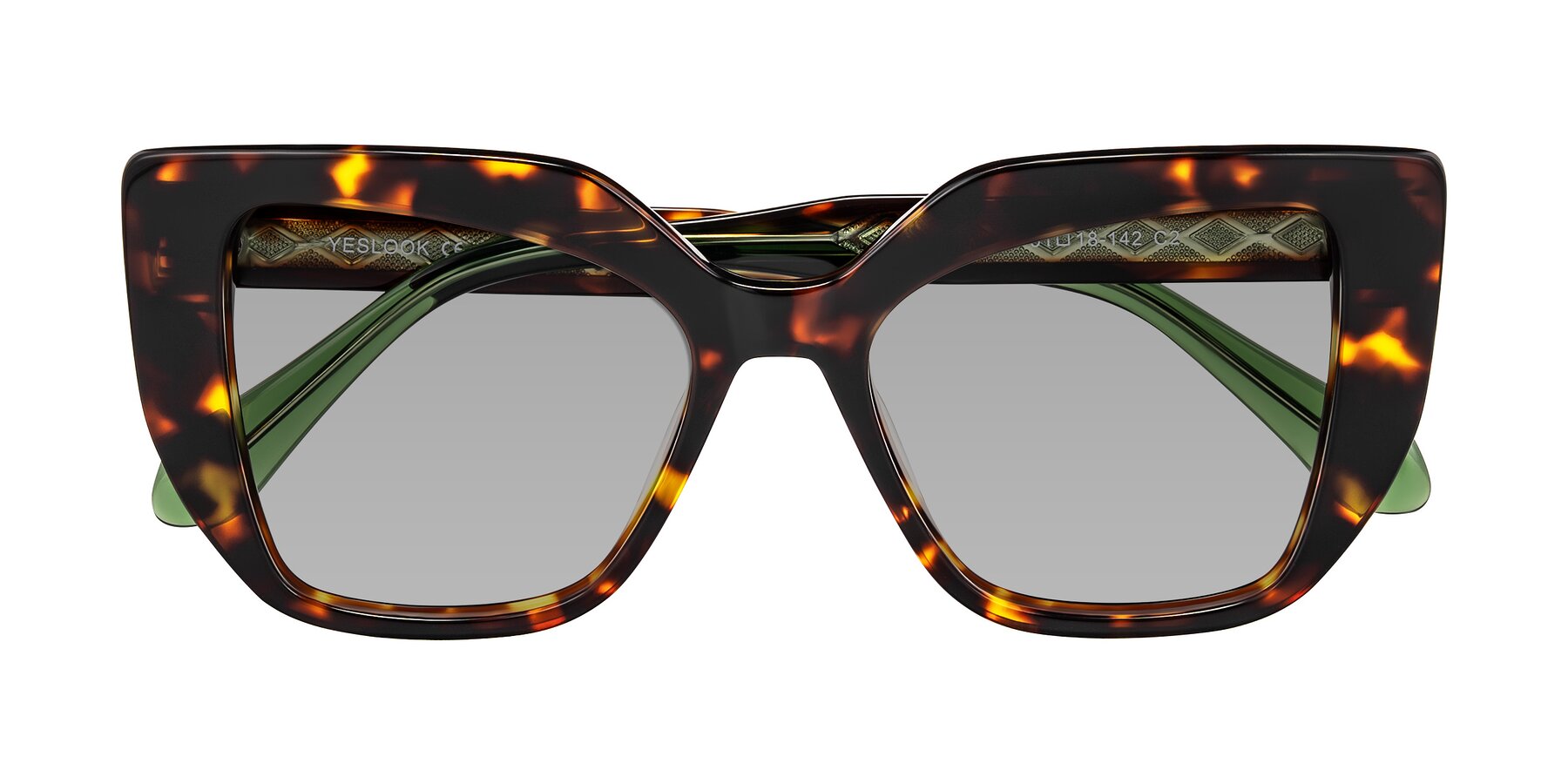 Folded Front of Arctic in Tortoise with Light Gray Tinted Lenses