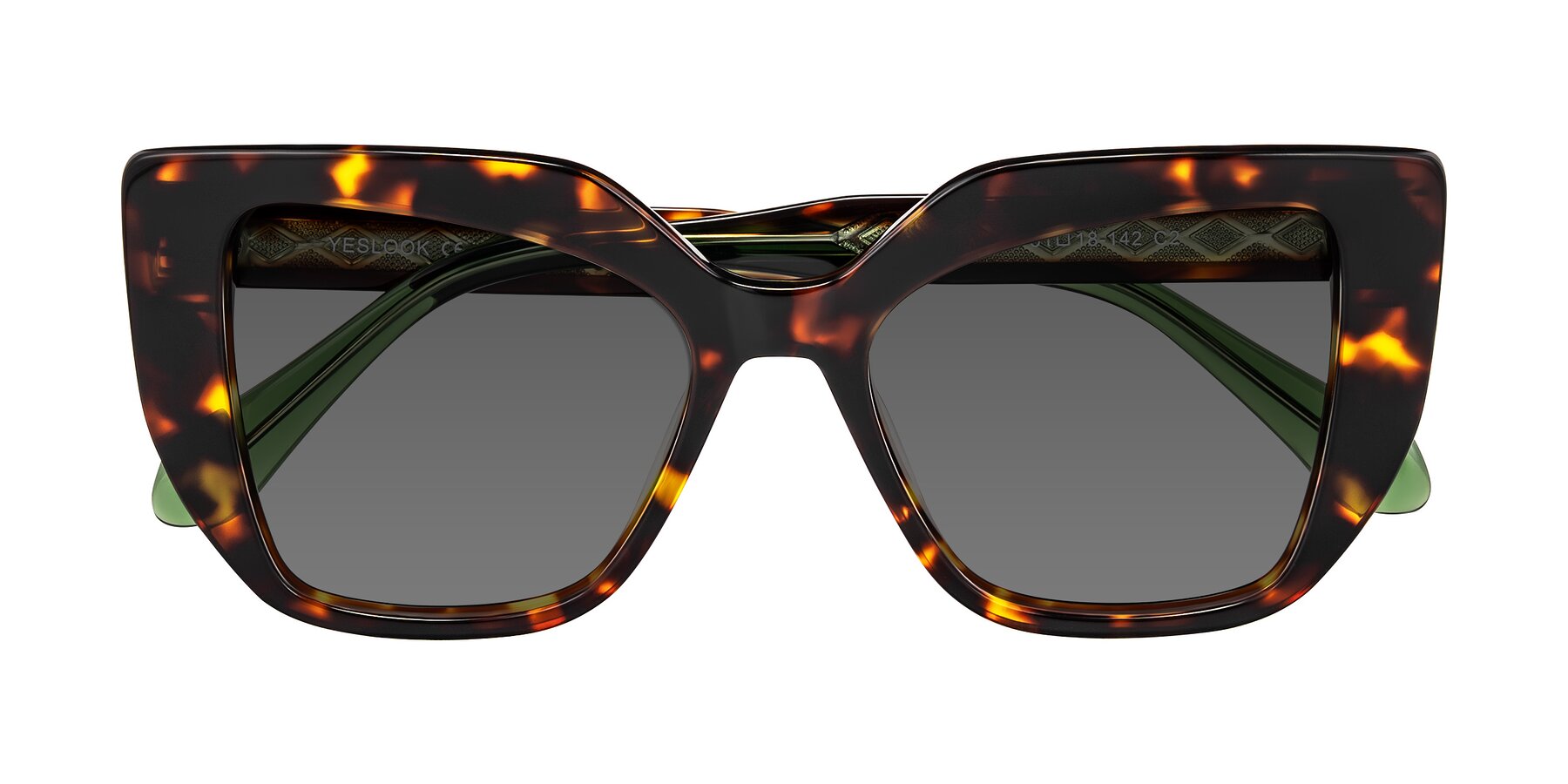 Folded Front of Arctic in Tortoise with Medium Gray Tinted Lenses