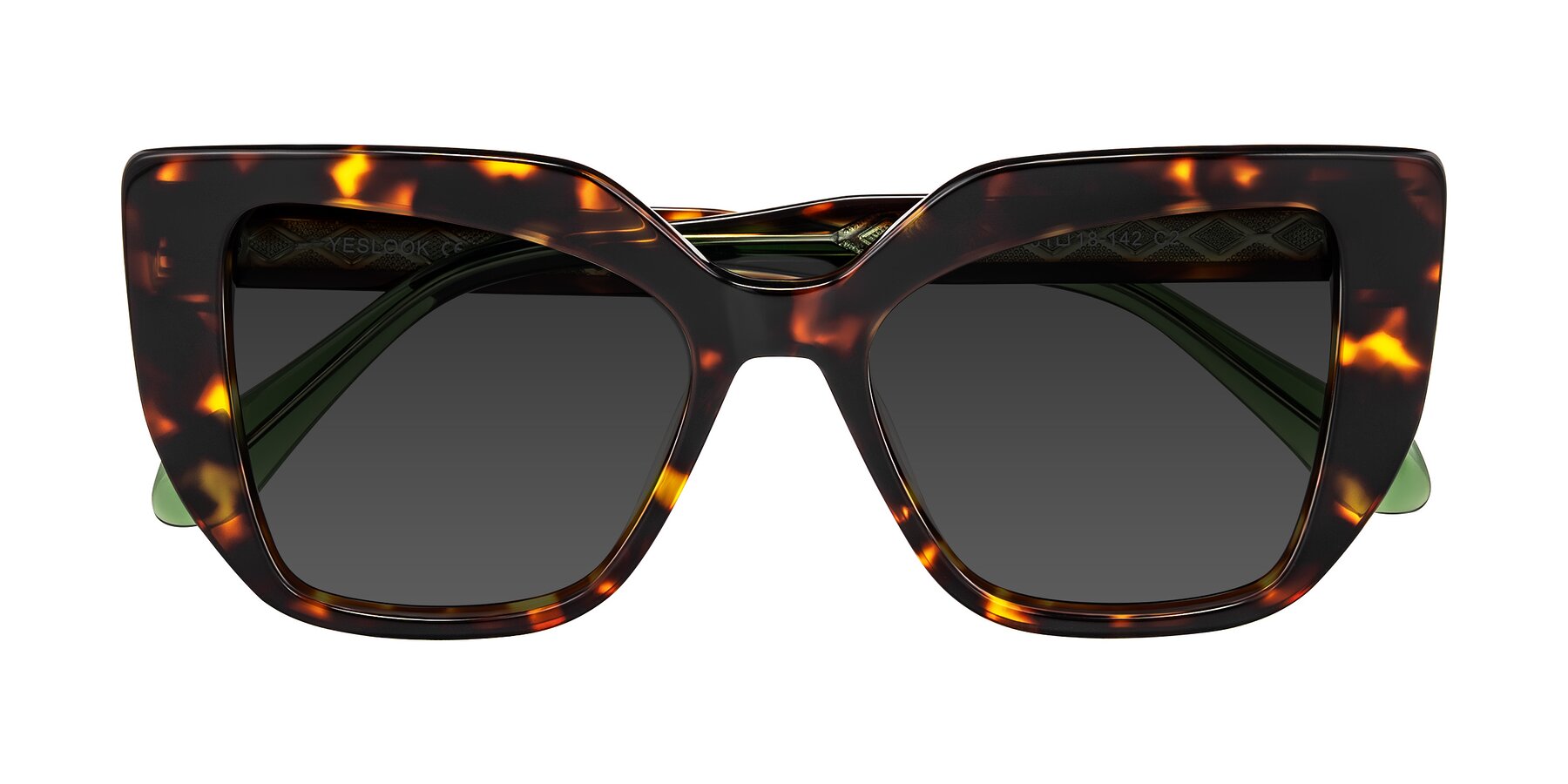 Folded Front of Arctic in Tortoise with Gray Tinted Lenses