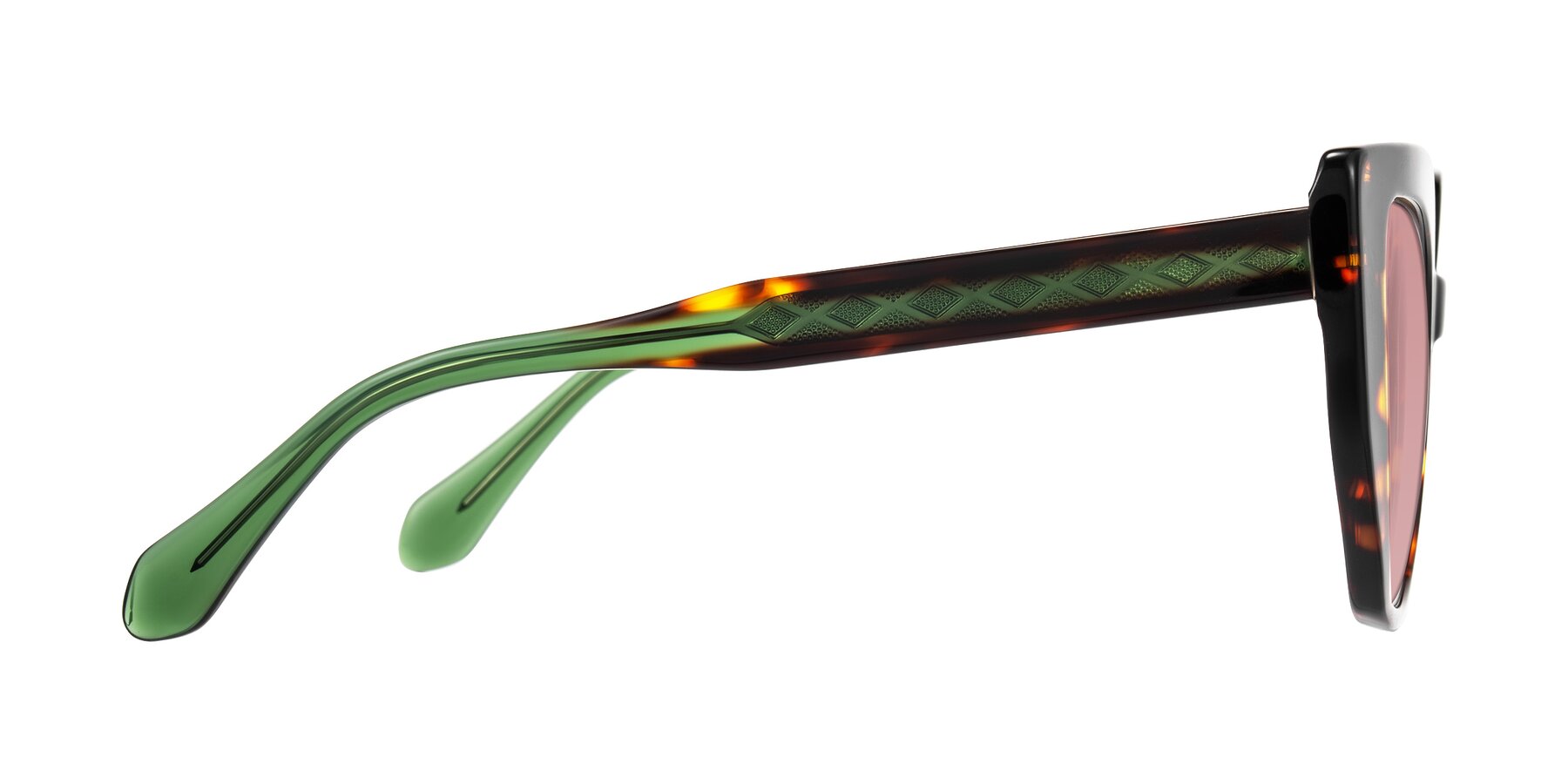 Side of Arctic in Tortoise with Medium Garnet Tinted Lenses