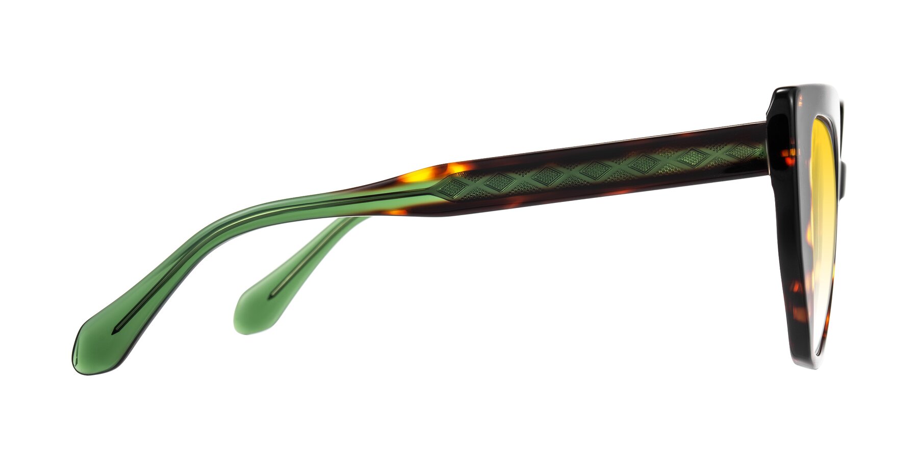 Side of Arctic in Tortoise with Yellow Gradient Lenses