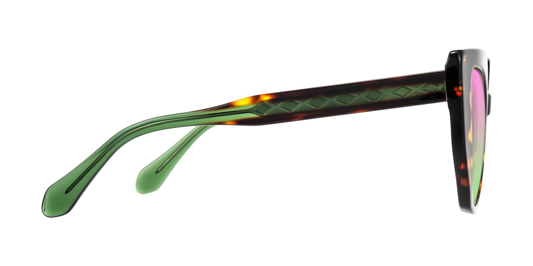 Side of Arctic in Tortoise with Pink / Green Gradient Lenses