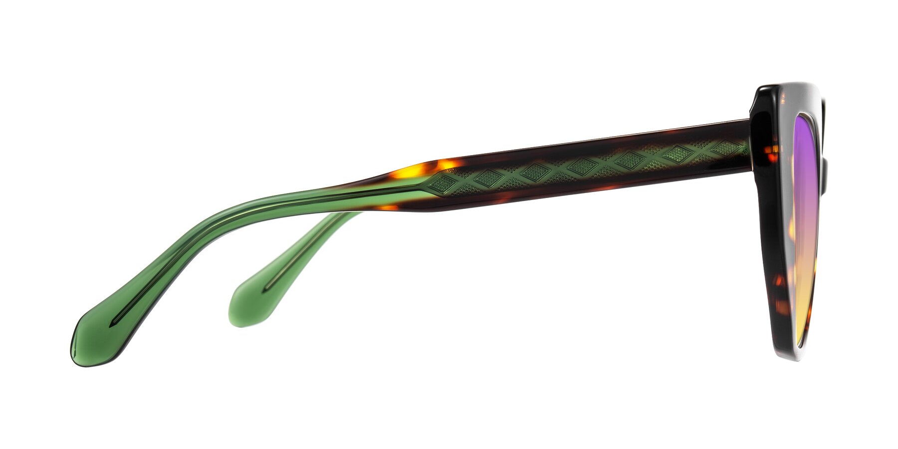 Side of Arctic in Tortoise with Purple / Yellow Gradient Lenses