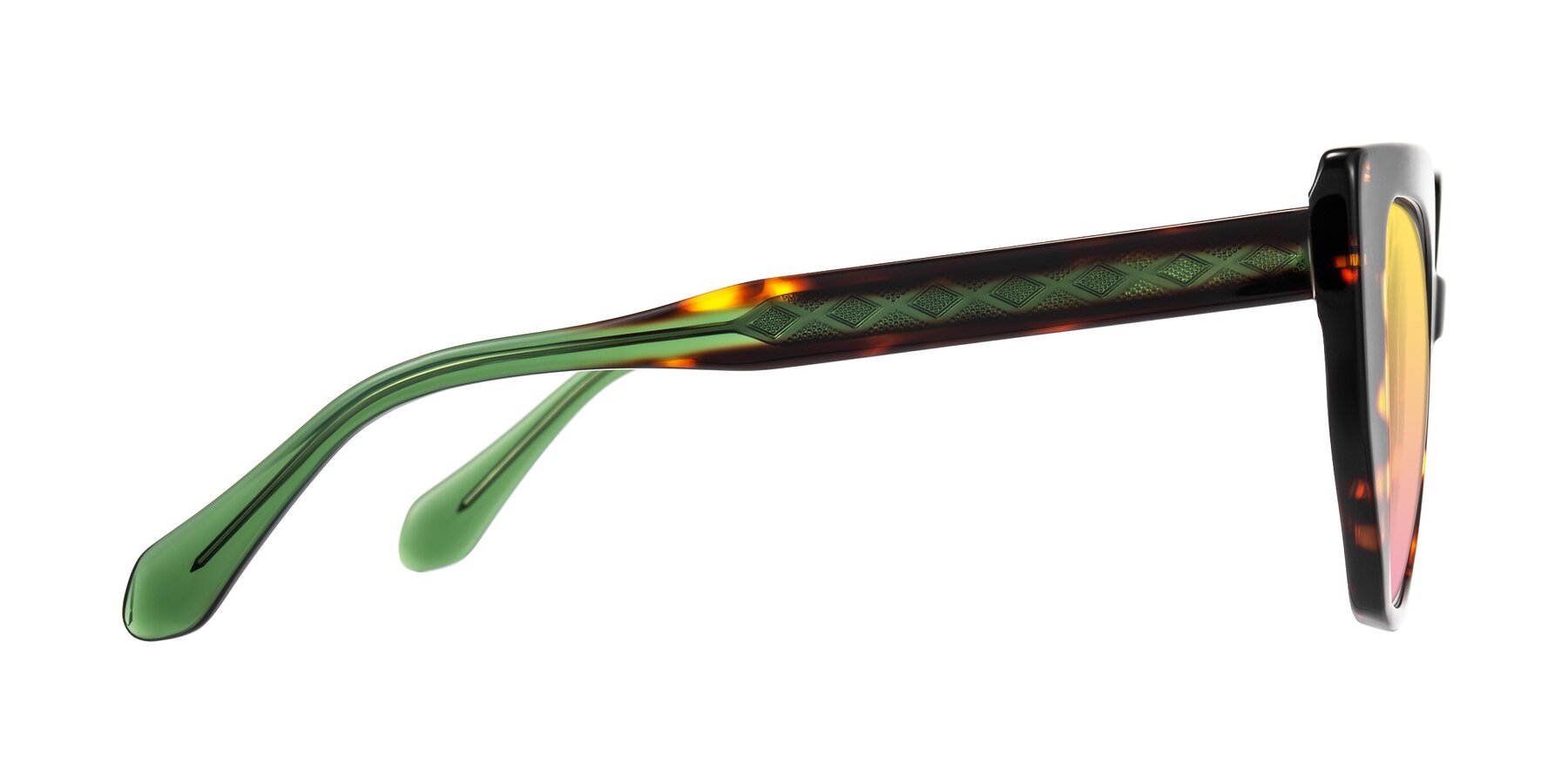 Side of Arctic in Tortoise with Yellow / Pink Gradient Lenses
