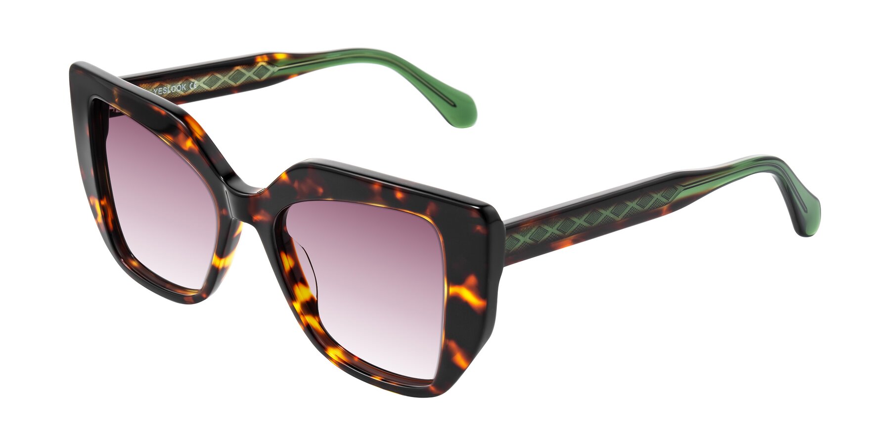 Angle of Arctic in Tortoise with Wine Gradient Lenses