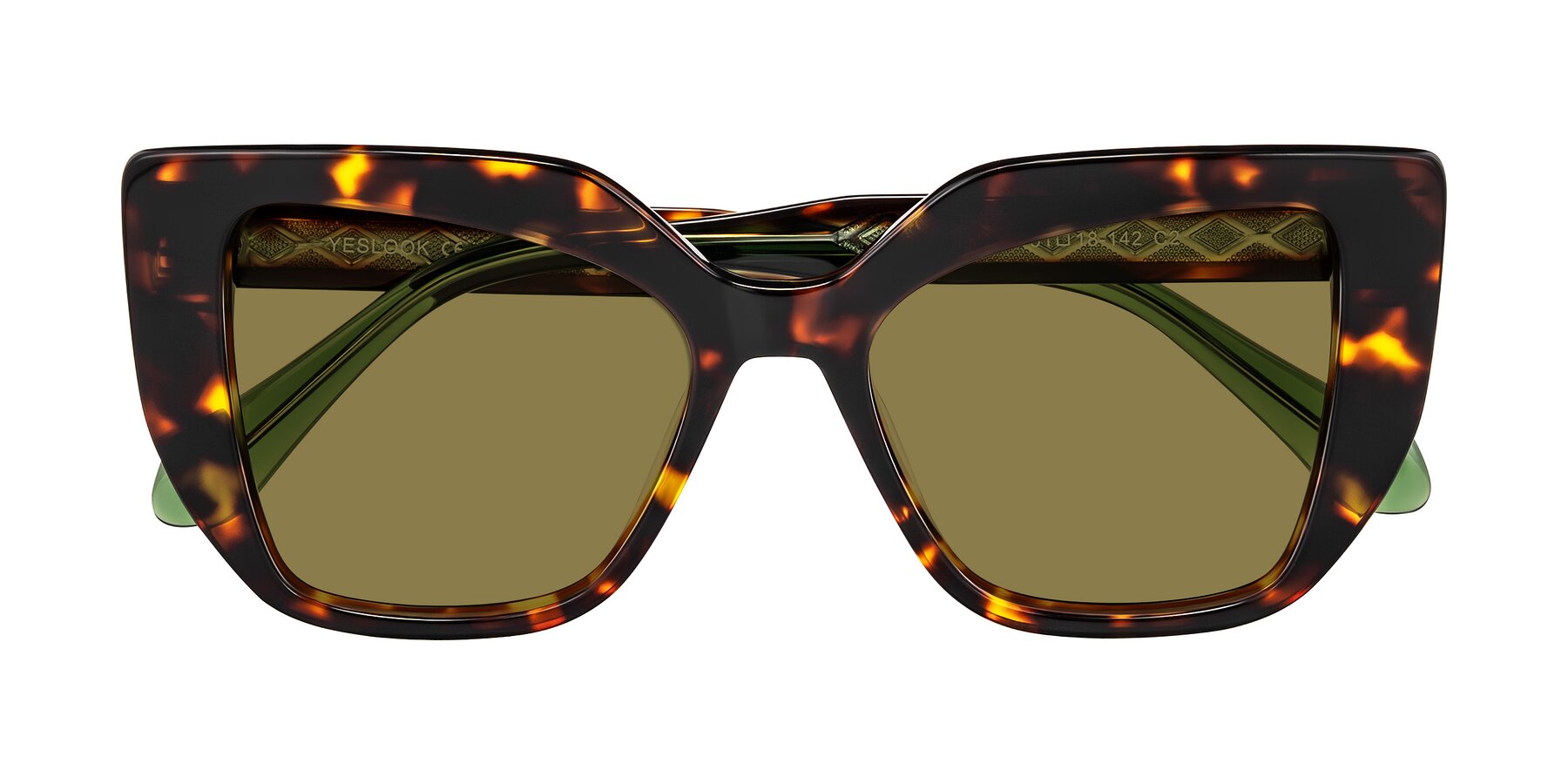 Folded Front of Arctic in Tortoise with Brown Polarized Lenses