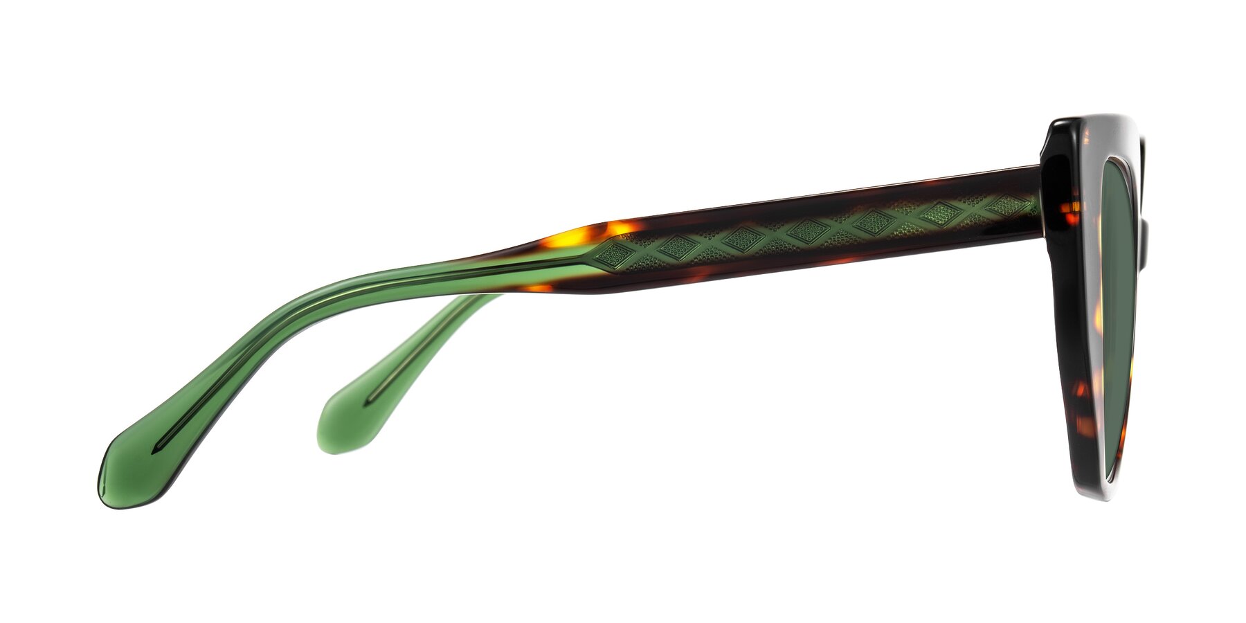 Side of Arctic in Tortoise with Green Polarized Lenses