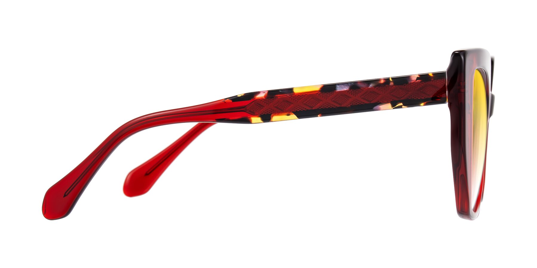 Side of Arctic in Wine with Yellow Gradient Lenses