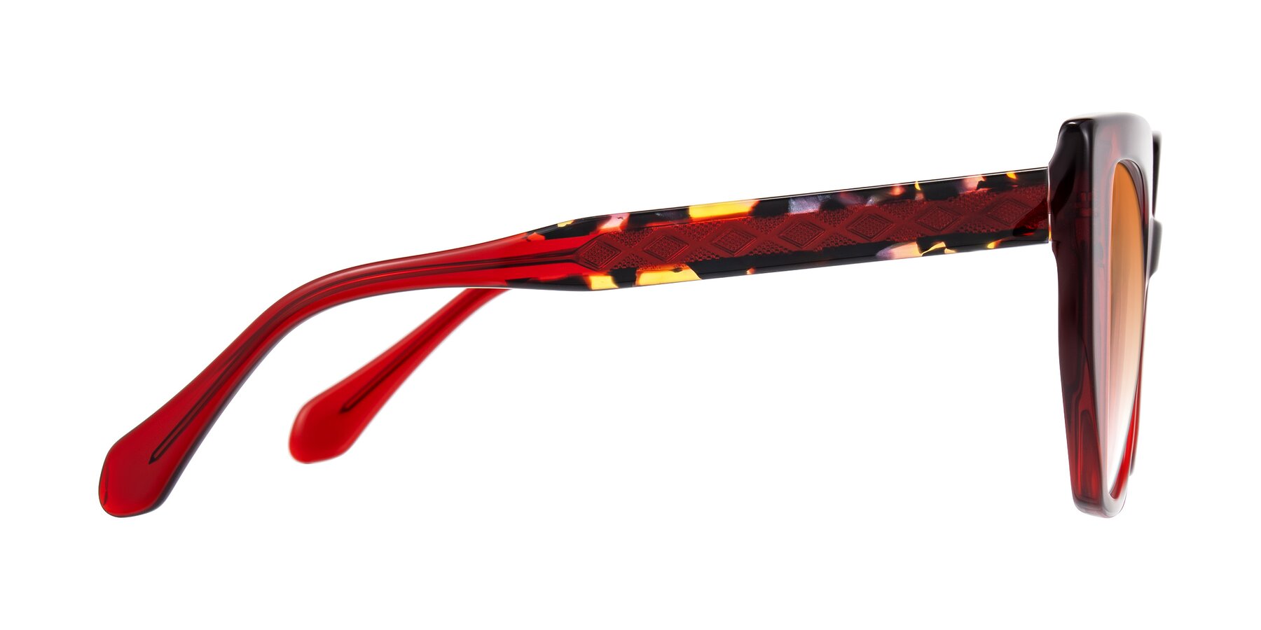 Side of Arctic in Wine with Orange Gradient Lenses