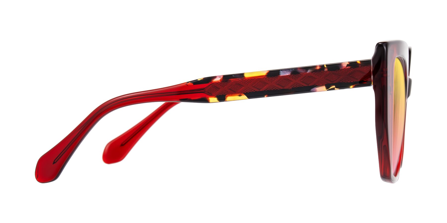 Side of Arctic in Wine with Yellow / Pink Gradient Lenses