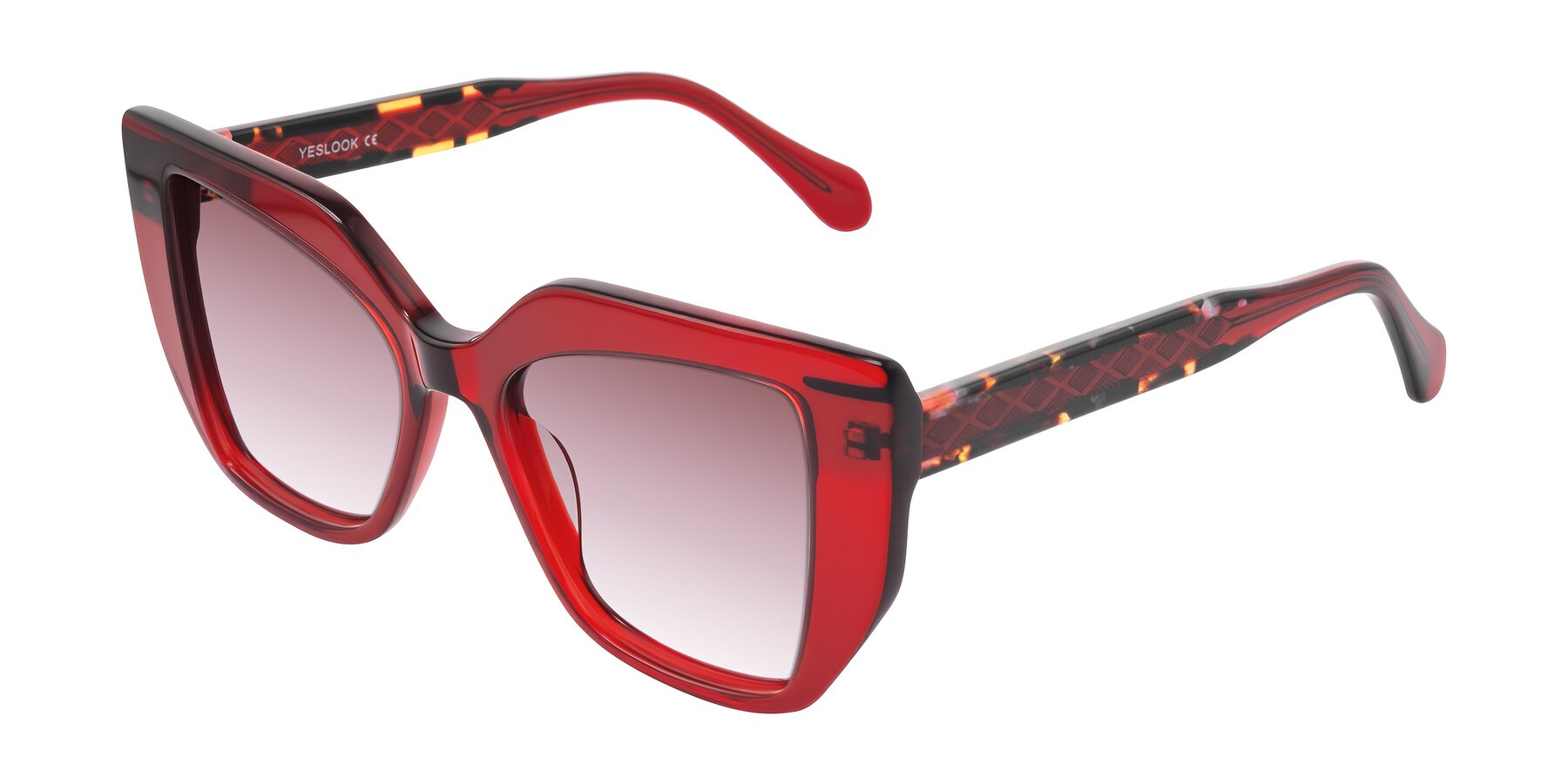 Angle of Arctic in Wine with Garnet Gradient Lenses