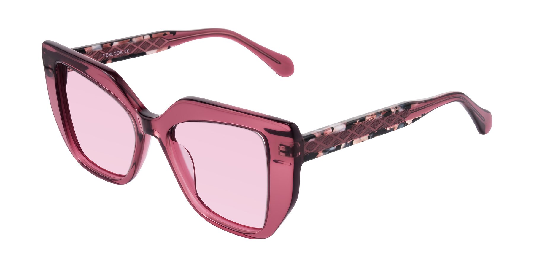 Angle of Arctic in Violet with Light Pink Tinted Lenses