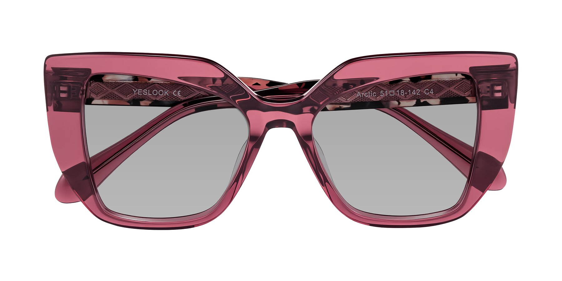 Folded Front of Arctic in Violet with Light Gray Tinted Lenses