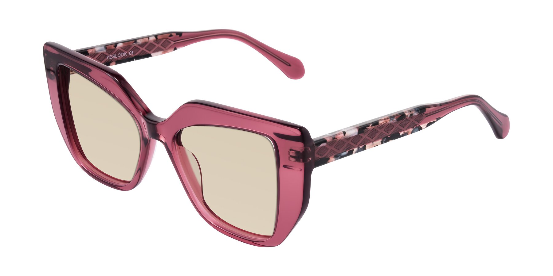 Angle of Arctic in Violet with Light Brown Tinted Lenses
