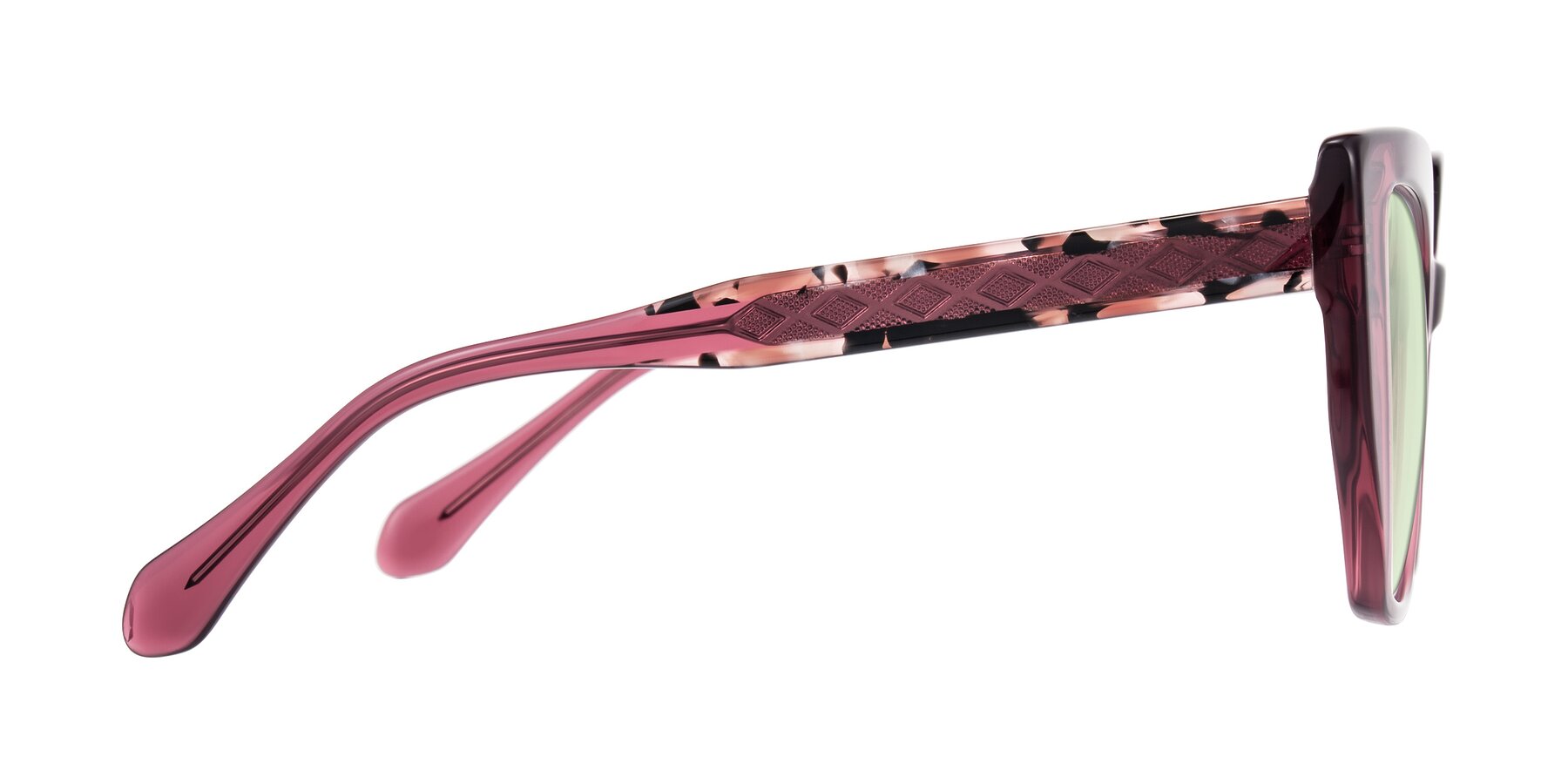 Side of Arctic in Violet with Light Green Tinted Lenses