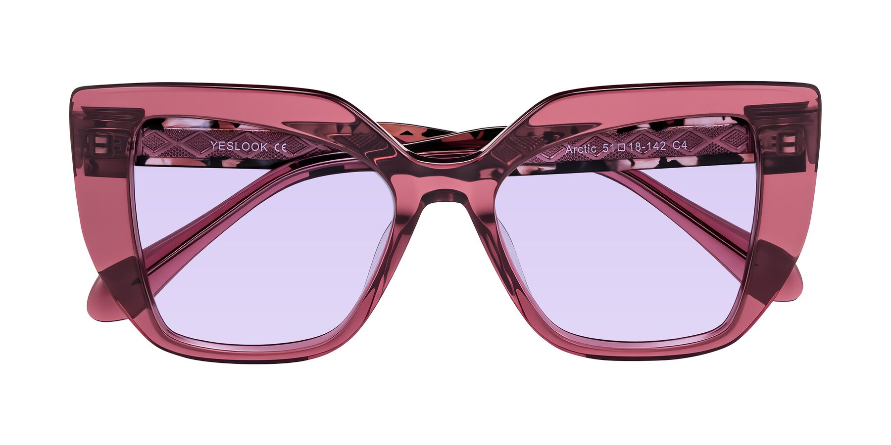 Folded Front of Arctic in Violet with Light Purple Tinted Lenses