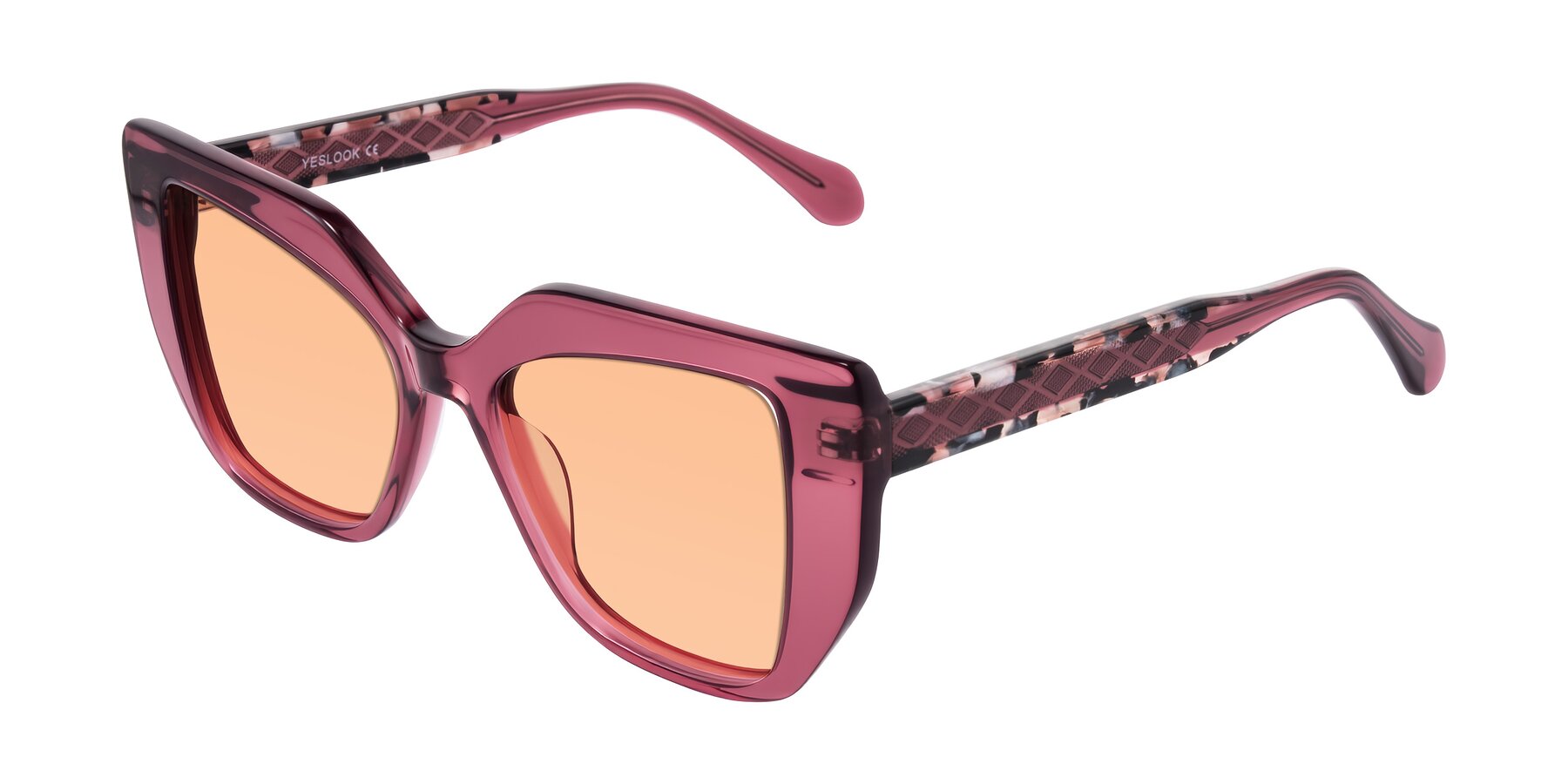 Angle of Arctic in Violet with Light Orange Tinted Lenses