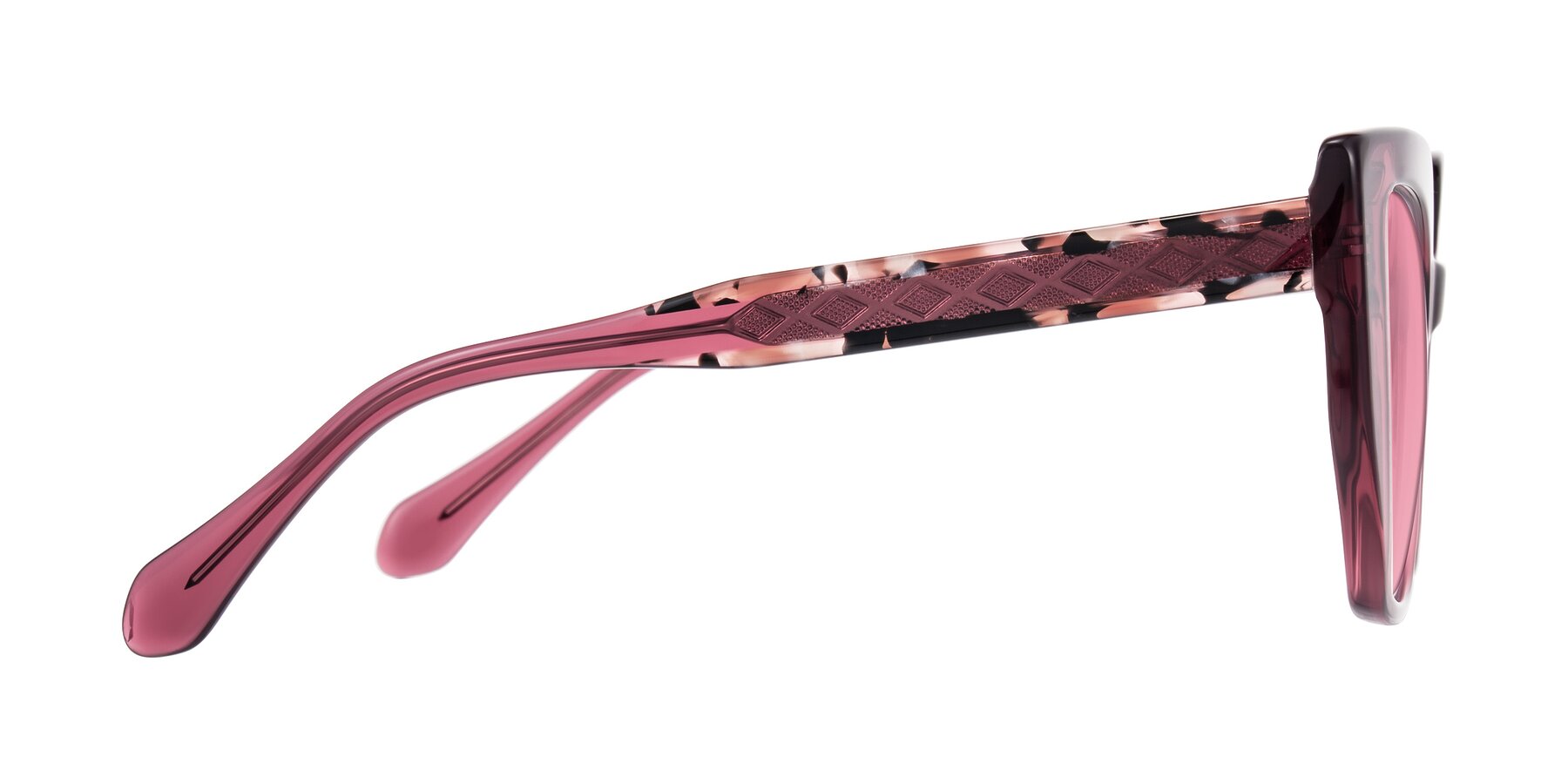 Side of Arctic in Violet with Pink Tinted Lenses