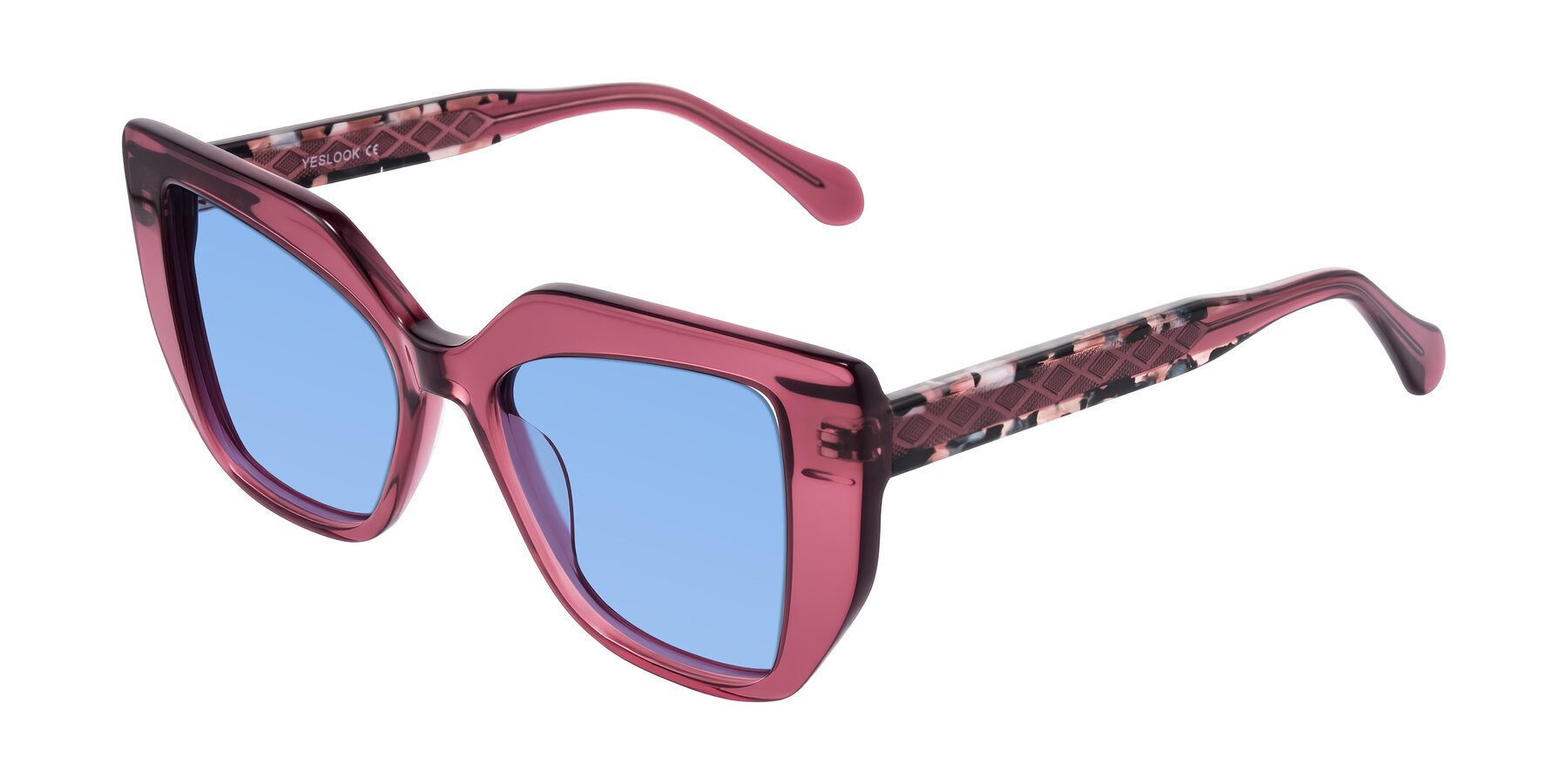 Angle of Arctic in Violet with Medium Blue Tinted Lenses