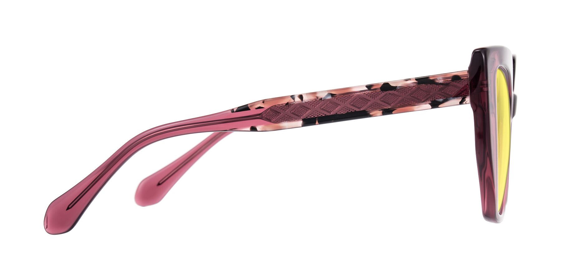 Side of Arctic in Violet with Medium Yellow Tinted Lenses