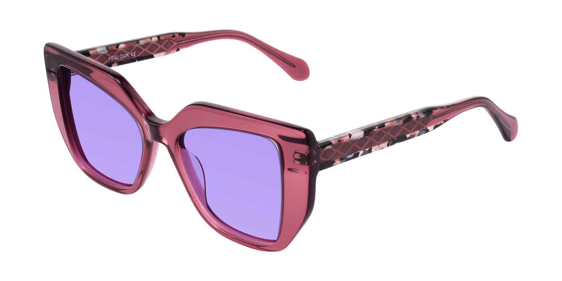 Angle of Arctic in Violet with Medium Purple Tinted Lenses