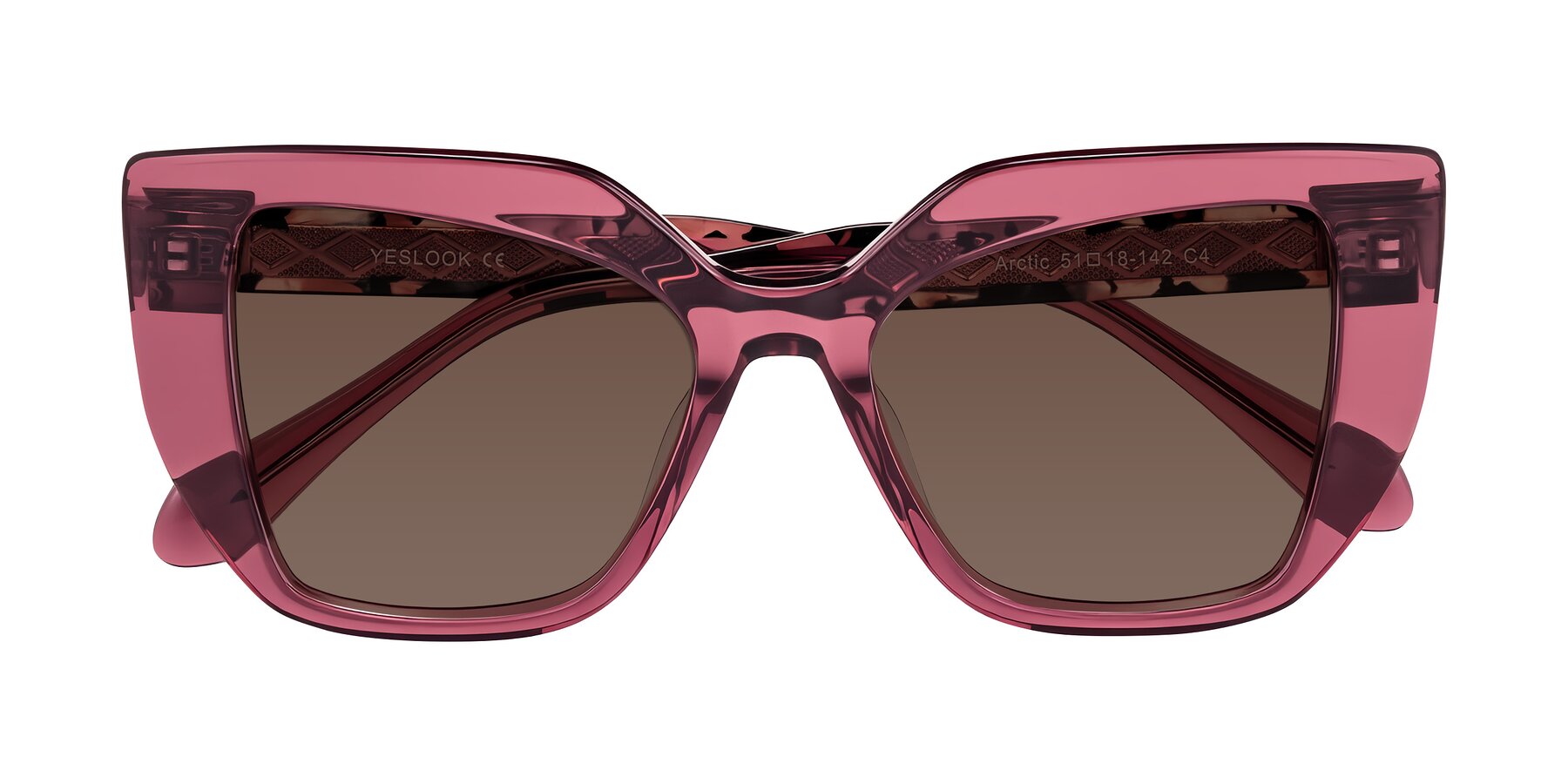 Folded Front of Arctic in Violet with Brown Tinted Lenses