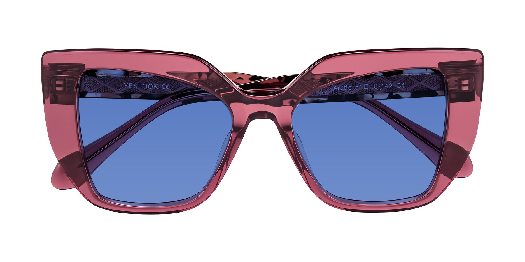 Folded Front of Arctic in Violet with Blue Tinted Lenses