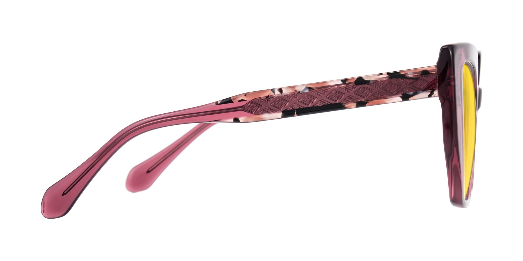 Side of Arctic in Violet with Yellow Tinted Lenses