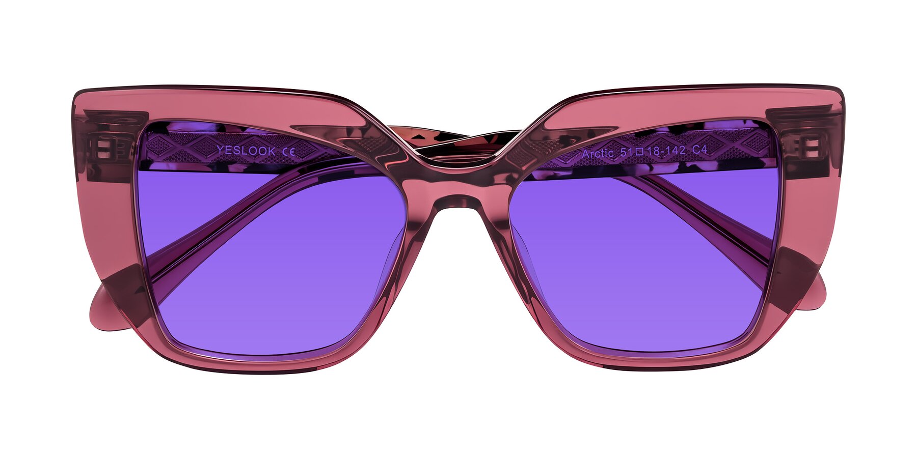 Folded Front of Arctic in Violet with Purple Tinted Lenses