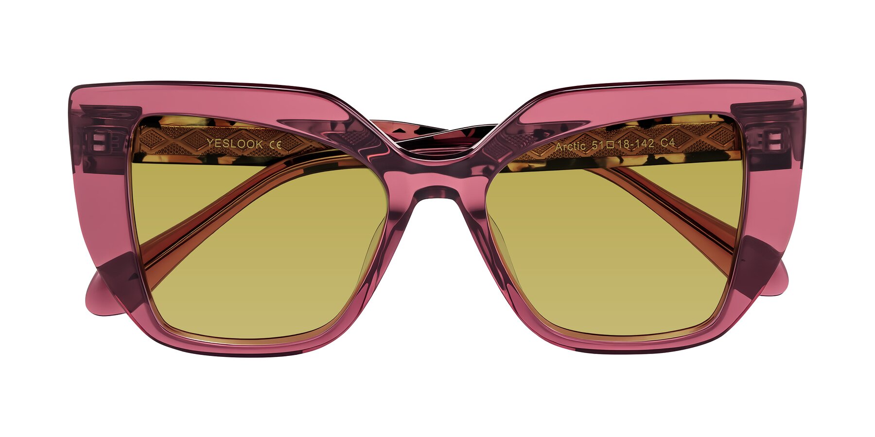 Folded Front of Arctic in Violet with Champagne Tinted Lenses