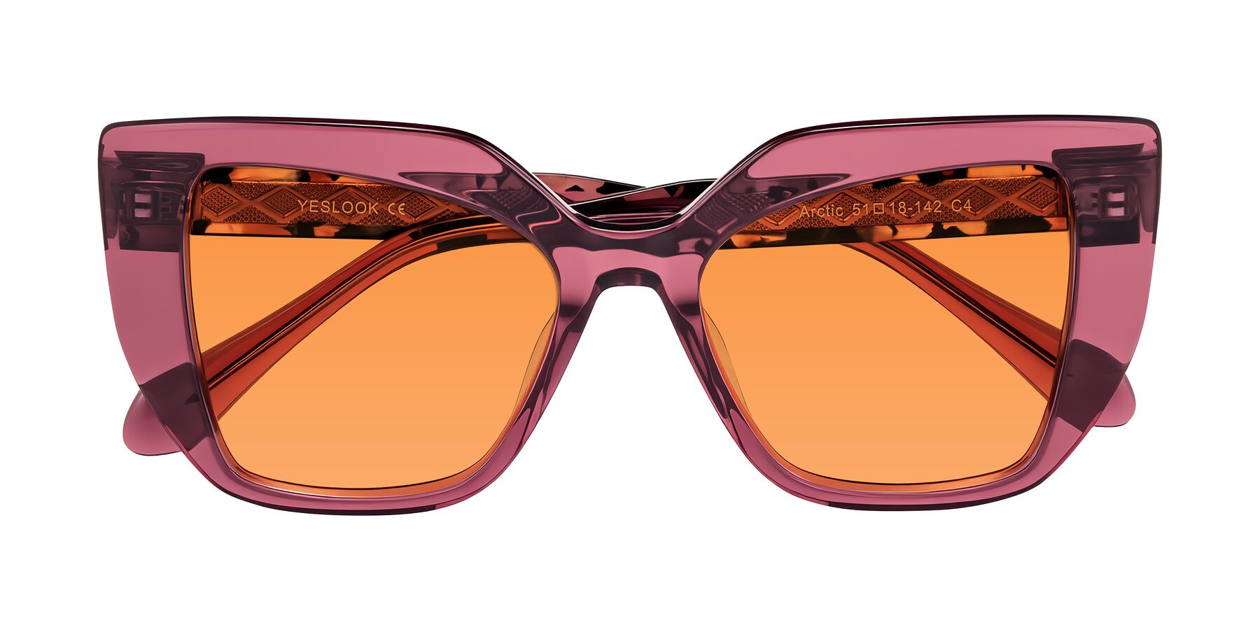 Folded Front of Arctic in Violet with Orange Tinted Lenses