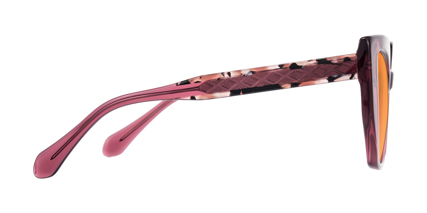 Side of Arctic in Violet with Orange Tinted Lenses