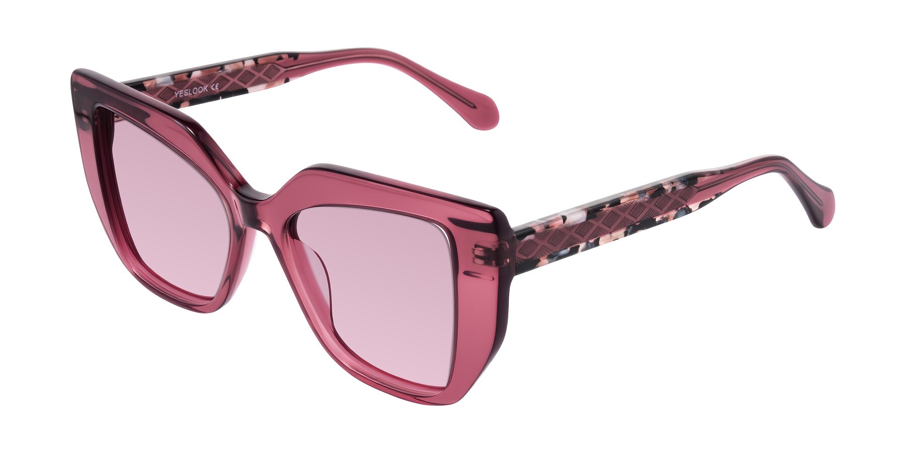 Angle of Arctic in Violet with Light Wine Tinted Lenses