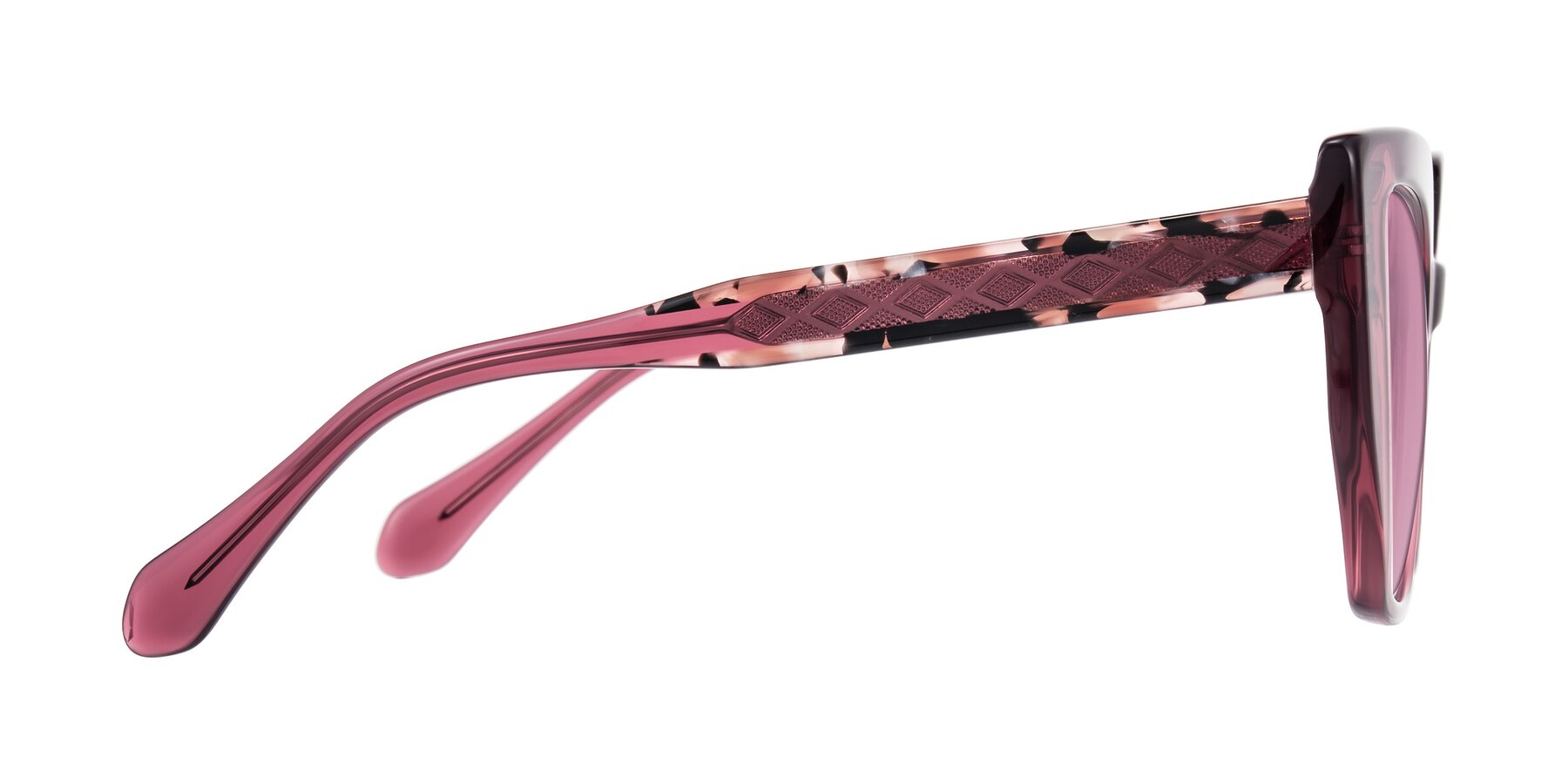 Side of Arctic in Violet with Medium Wine Tinted Lenses