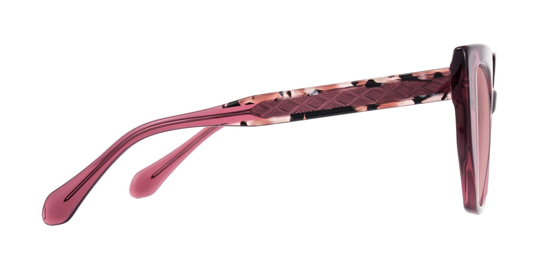 Side of Arctic in Violet with Medium Garnet Tinted Lenses