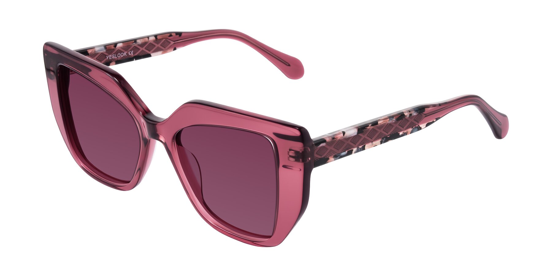 Angle of Arctic in Violet with Wine Tinted Lenses