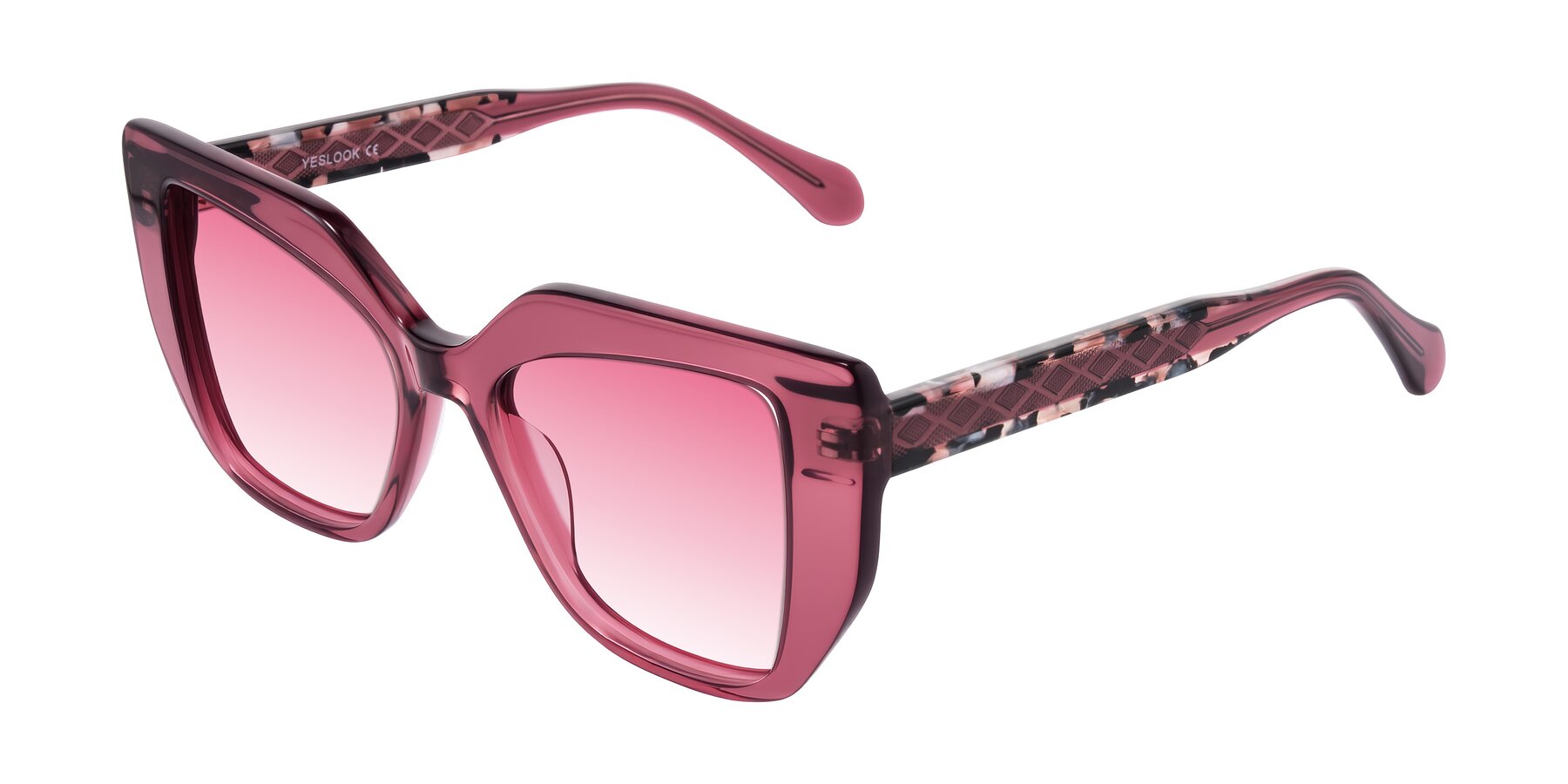 Angle of Arctic in Violet with Pink Gradient Lenses