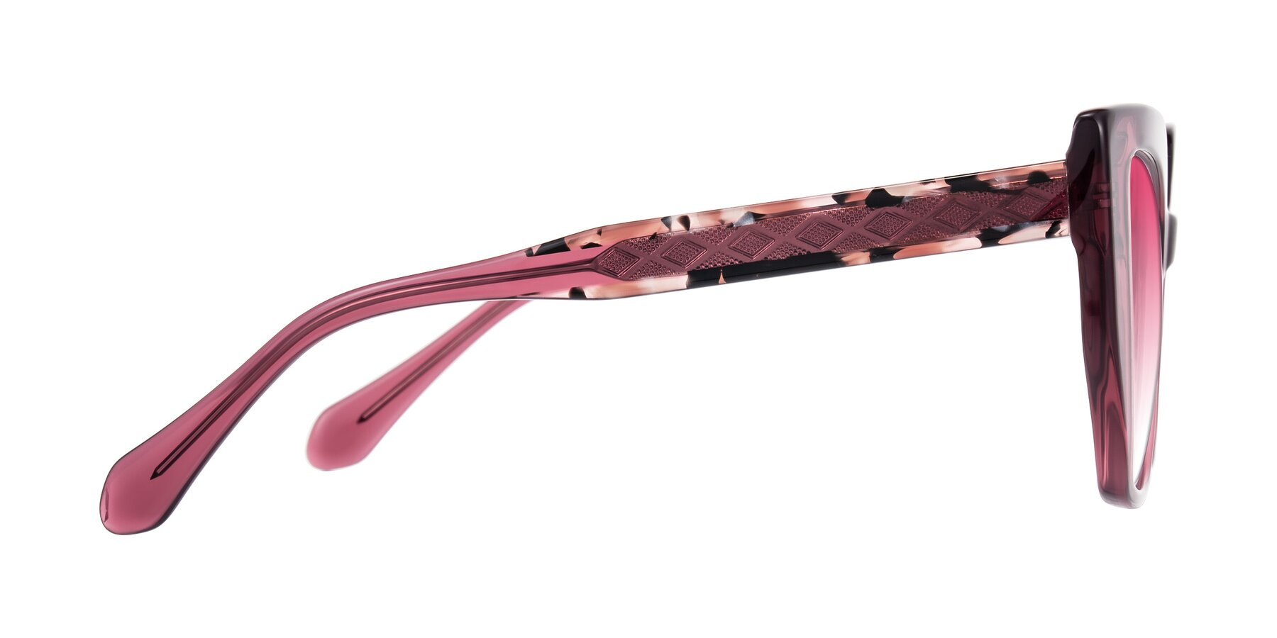 Side of Arctic in Violet with Pink Gradient Lenses