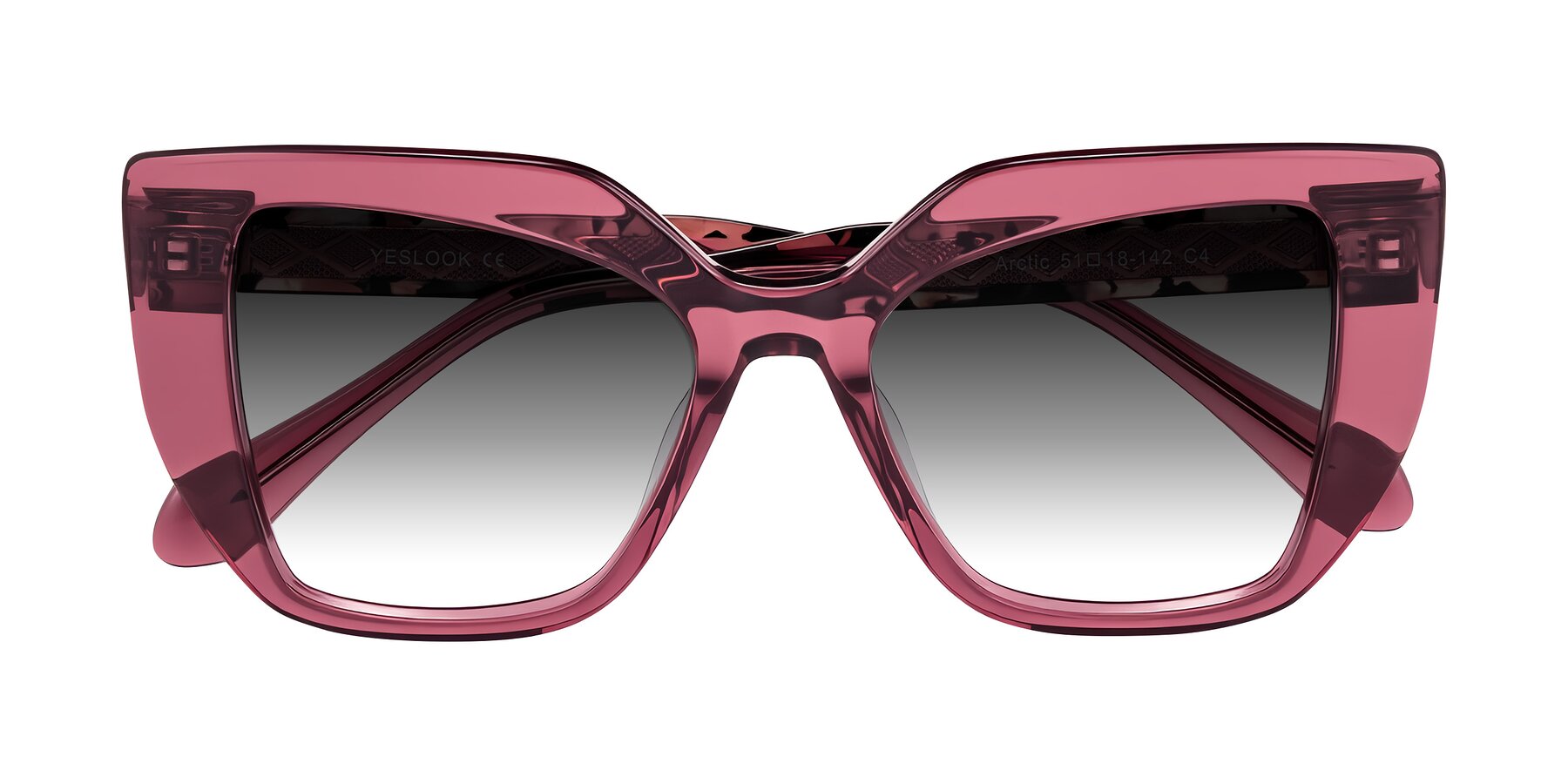 Folded Front of Arctic in Violet with Gray Gradient Lenses