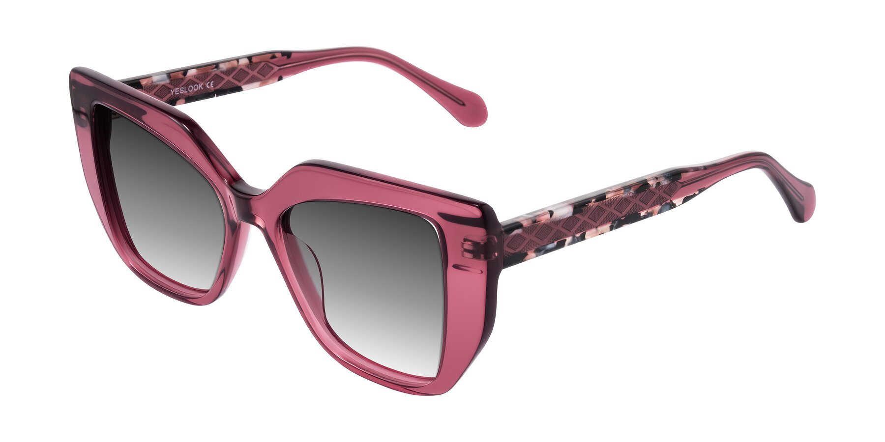 Angle of Arctic in Violet with Gray Gradient Lenses