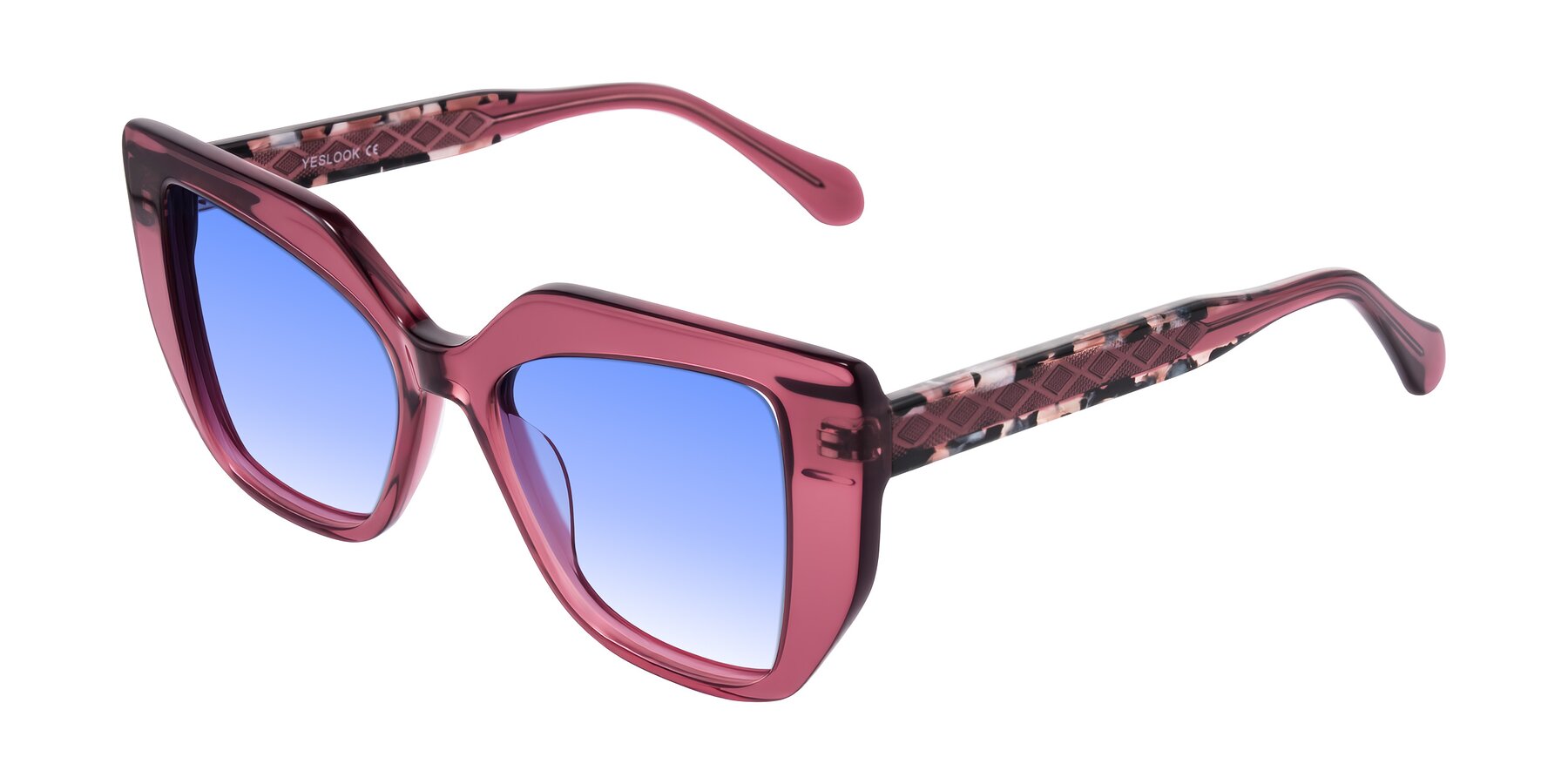 Angle of Arctic in Violet with Blue Gradient Lenses