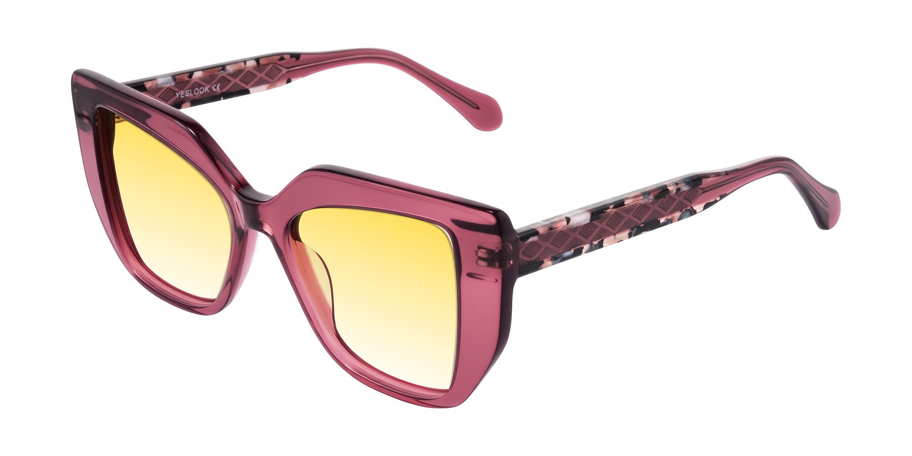 Angle of Arctic in Violet with Yellow Gradient Lenses