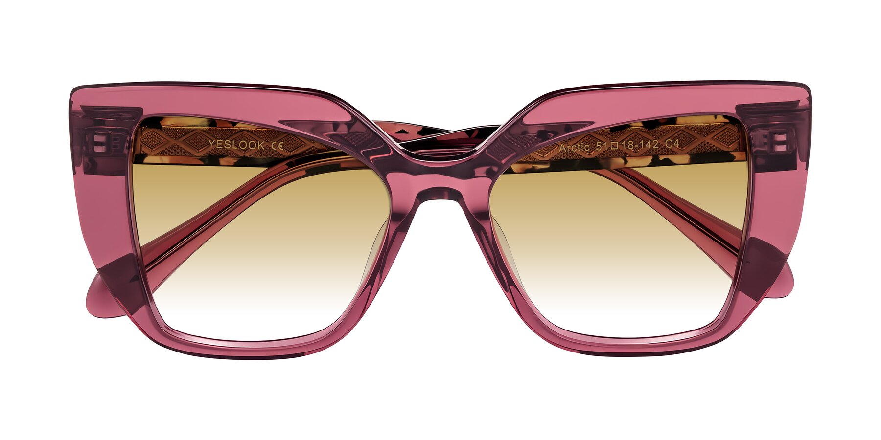Folded Front of Arctic in Violet with Champagne Gradient Lenses