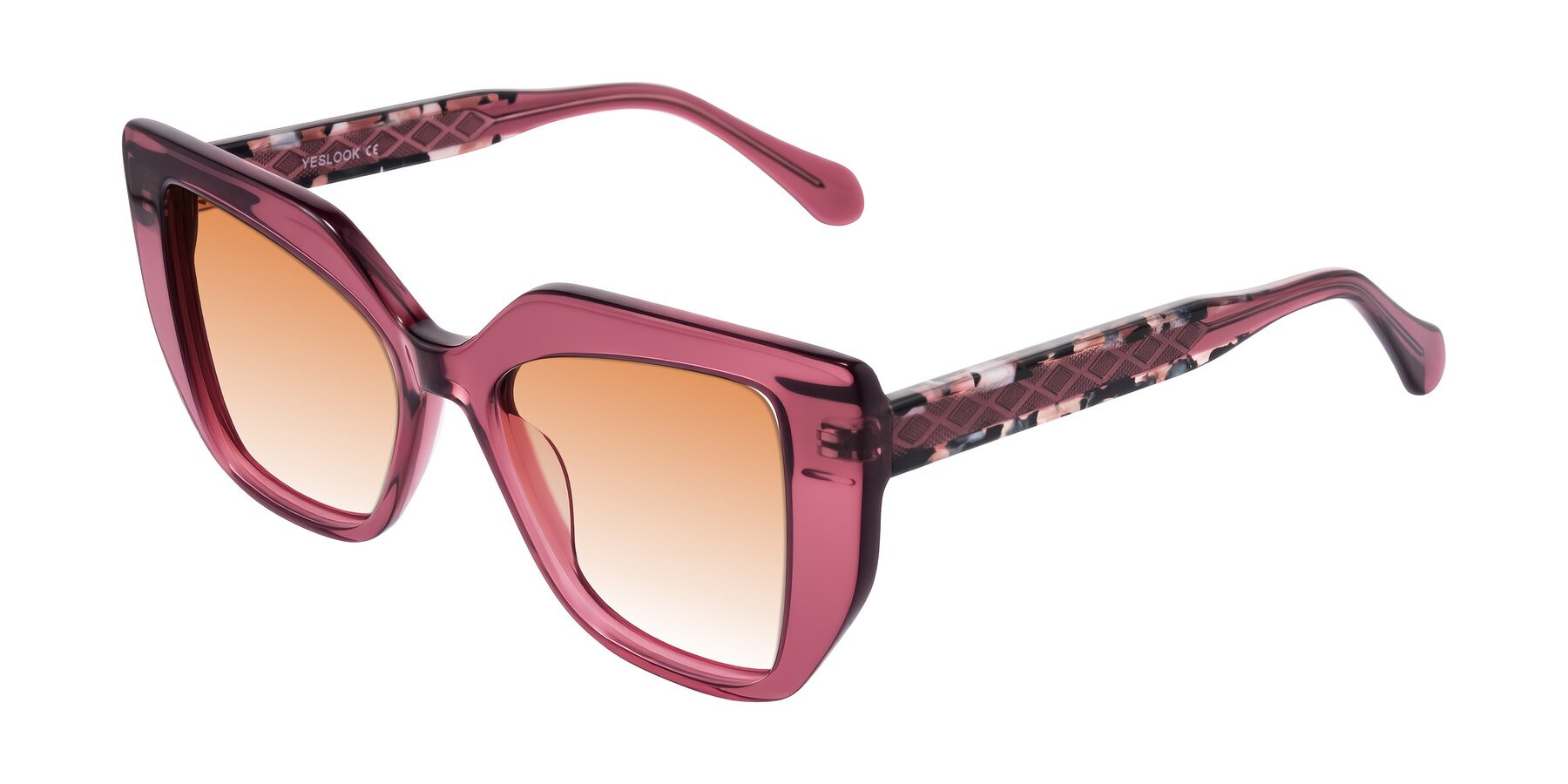 Angle of Arctic in Violet with Orange Gradient Lenses